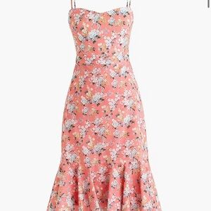 Ruffle-hem midi dress in Liberty Josephine floral